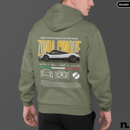Zonda Hypercar Poster Style Hoodie