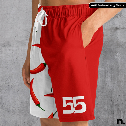 Sainz F1 Pattern Long Shorts - White