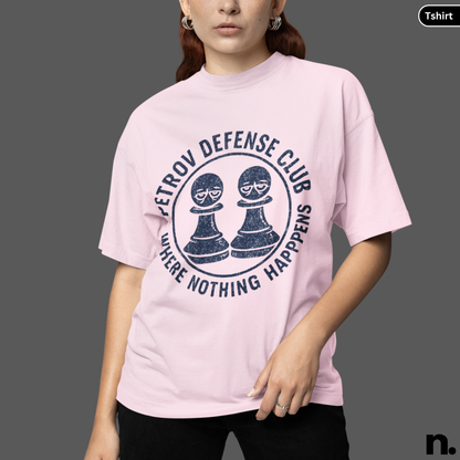 Petrov Defense Club Chess Inspired Unisex Tee