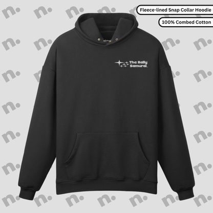Rally Samurai Premium Snap-Collar Fleece Pullover Hoodie