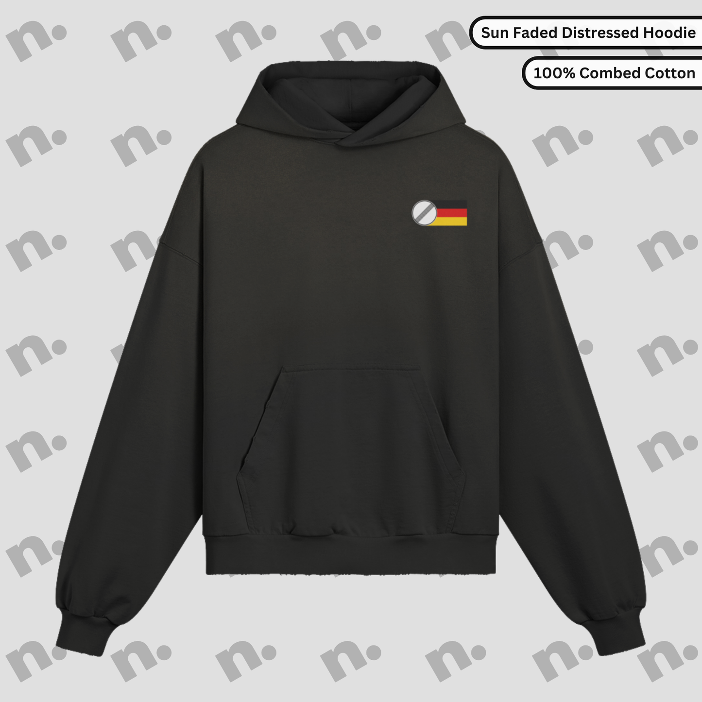 Recession Runner Sud Faded Distressed Premium Hoodie