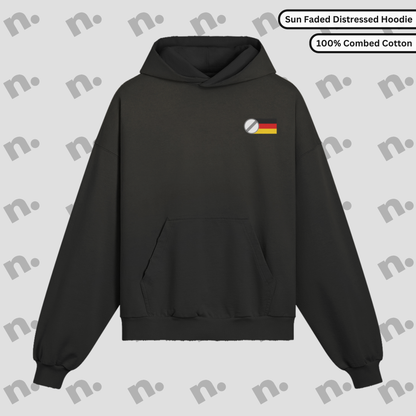 Recession Runner Sud Faded Distressed Premium Hoodie