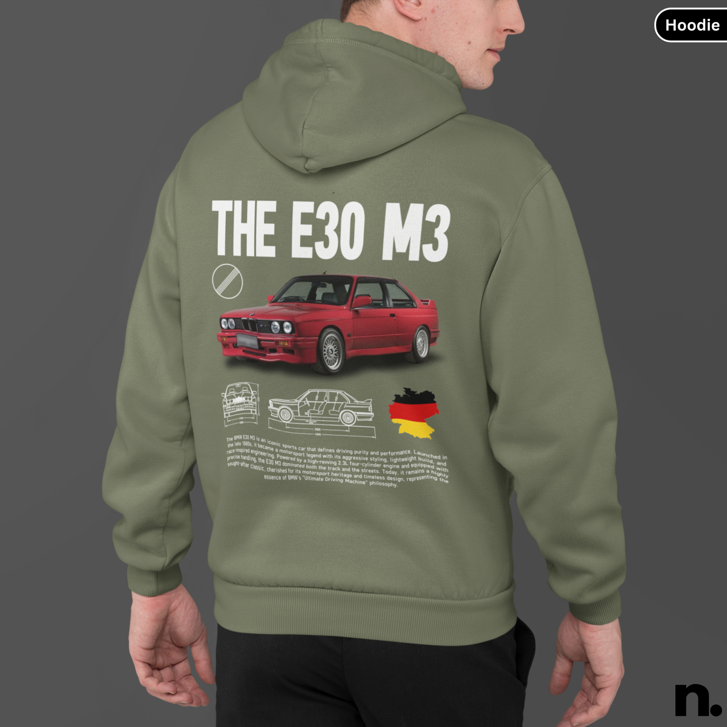 E30 M3 Poster Style Hoodie