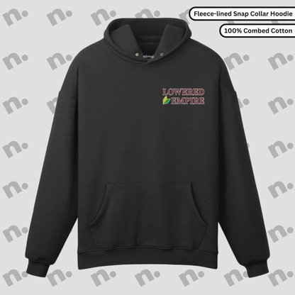 Lowered Empire – Fleece-lined Snap Collar Hoodie