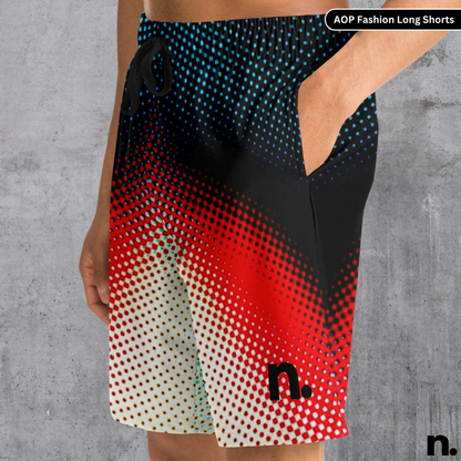 Color Diffusion Pattern Fashion Long Shorts