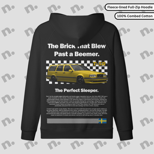 T5R Brick Premium Fleece-lined Zip-up Hoodie