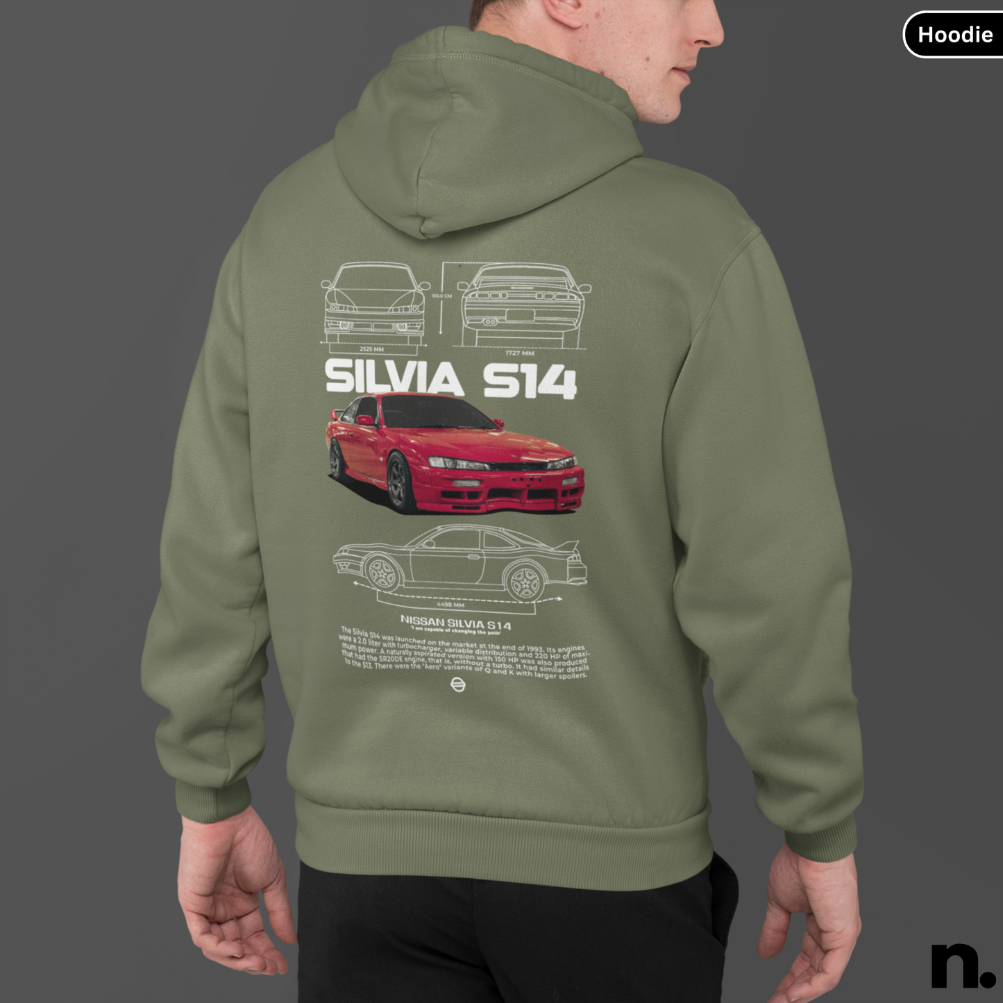 Silvia S14 Poster Style Hoodie