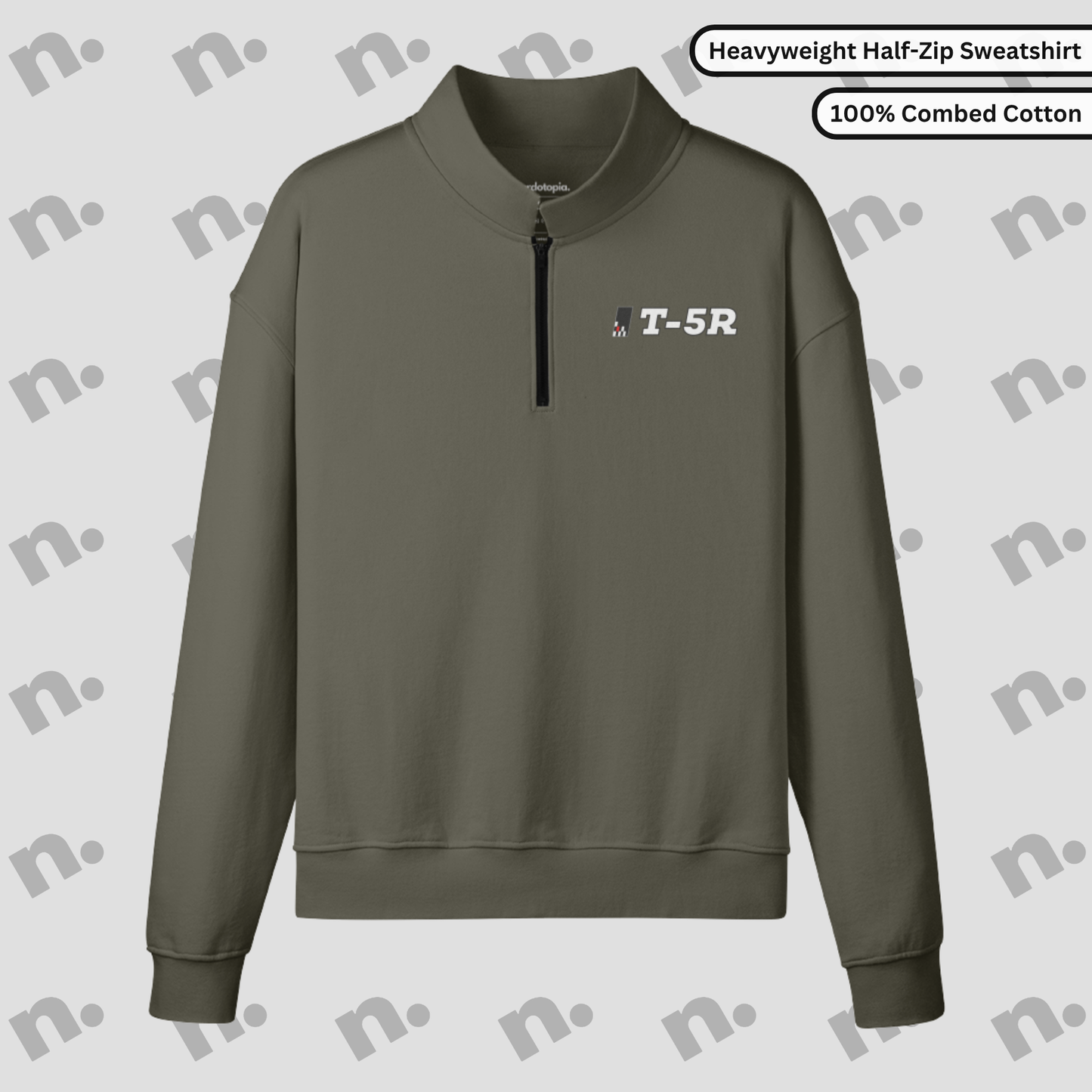 T5R Brick Inspired Premium Half-Zip Sweatshirt