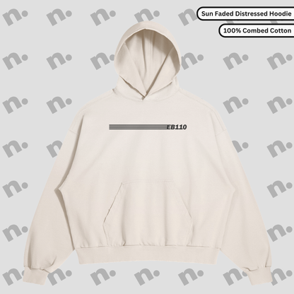 Heavyweight washed hoodie with distressed details and tonal gradient inspired by European street culture.