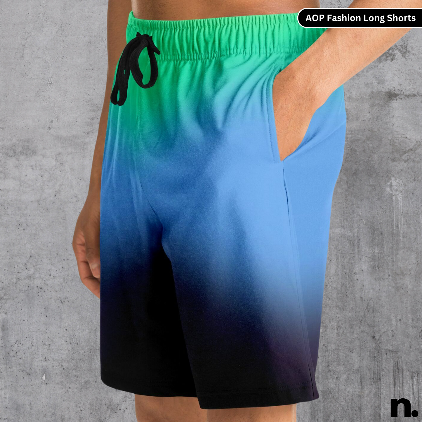 Color Diffusion Streetwear Fashion Long Shorts
