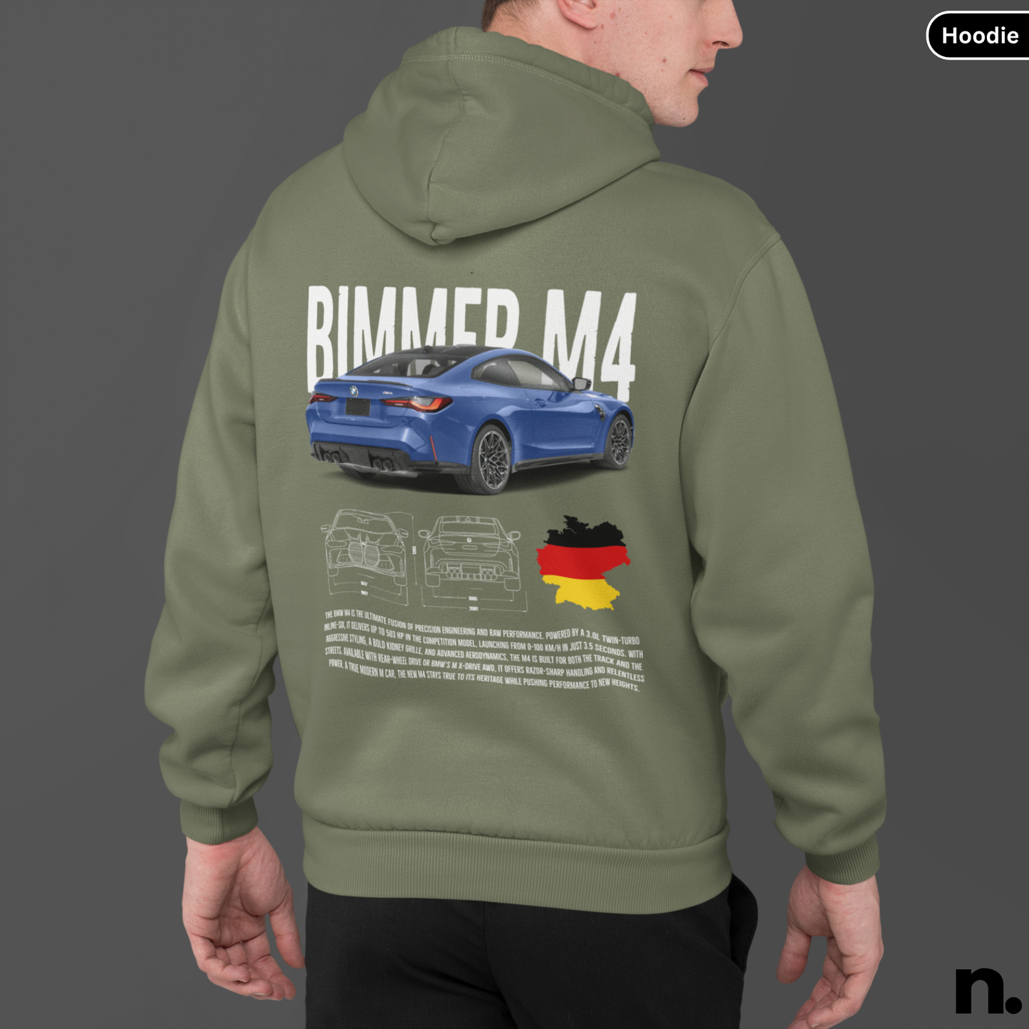 Bimmer M4 Poster Style Hoodie