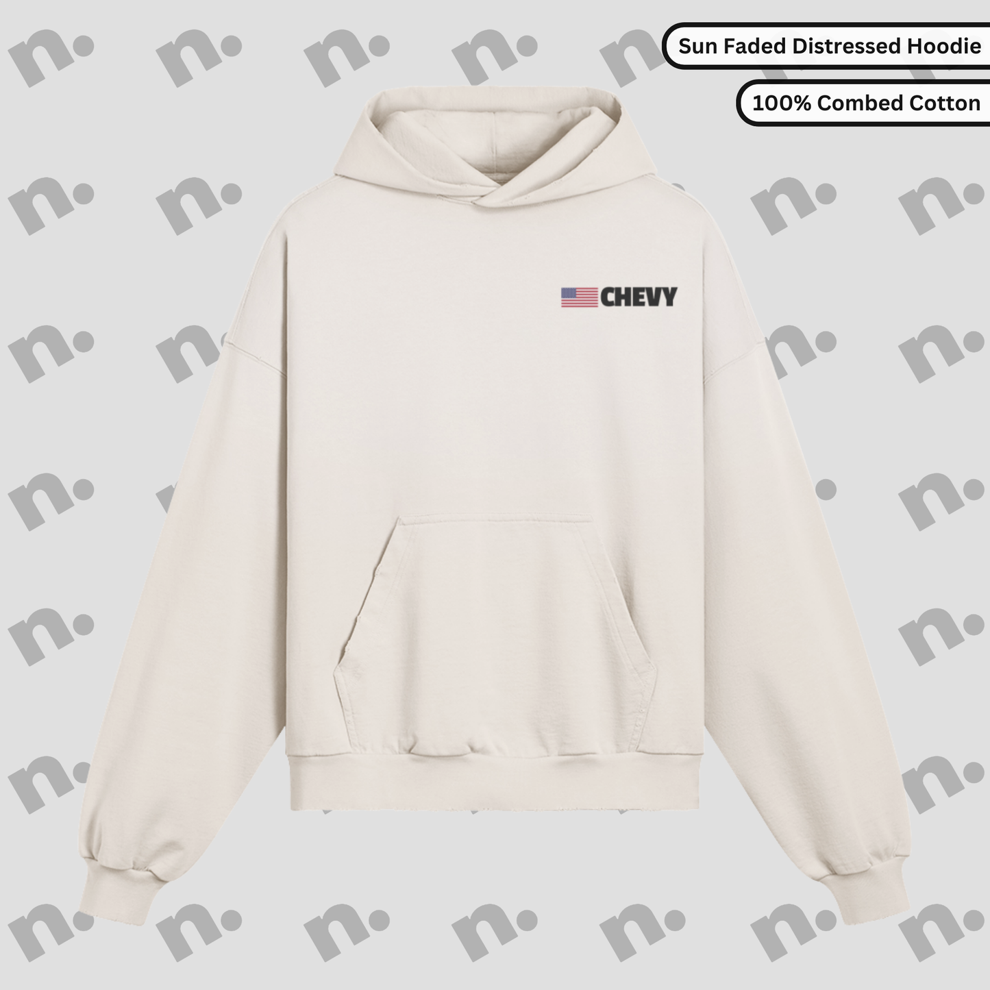 Chevy Distressed Premium Heavyweight Hoodie