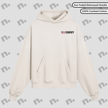 Chevy Distressed Premium Heavyweight Hoodie