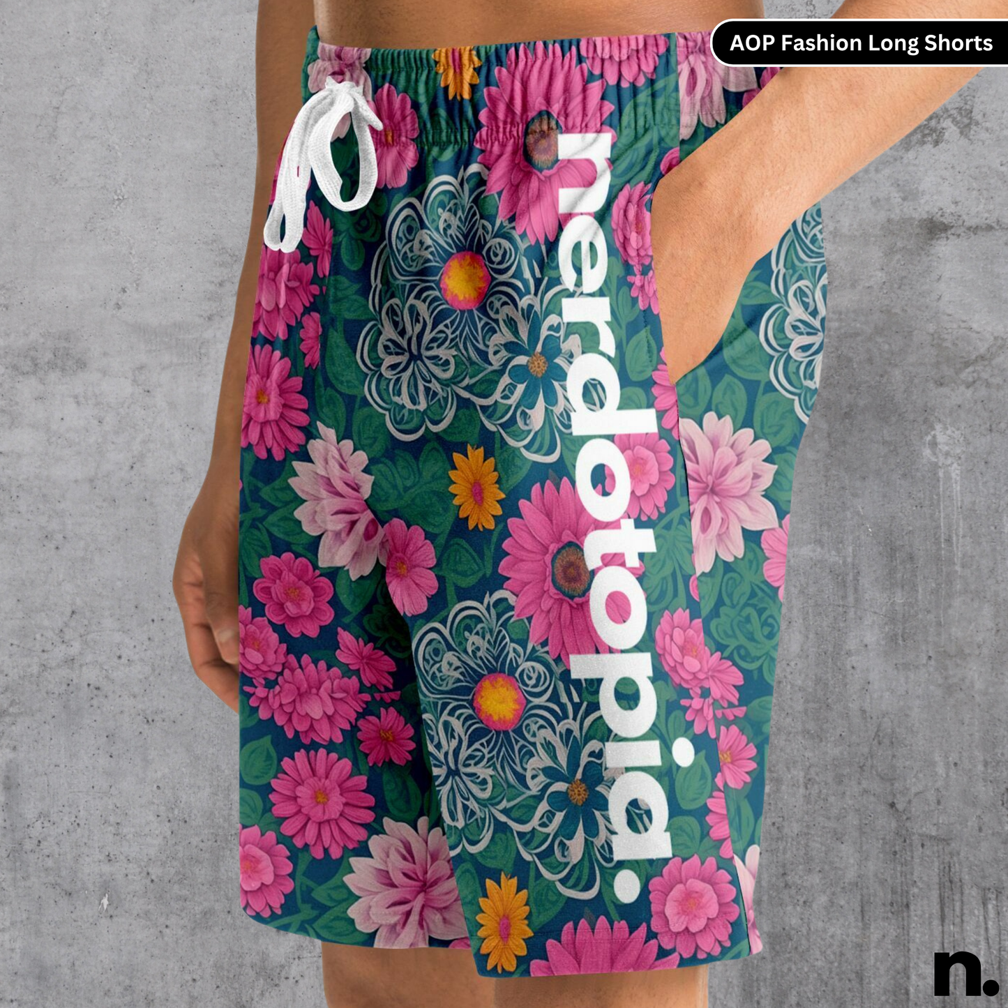 Nerdotopia Floral Pattern Long Shorts