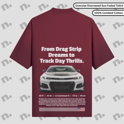 Chevy Oversized Distressed Sun-Faded Premium Tee