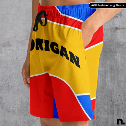Hoonigan Retro Pattern Long Shorts