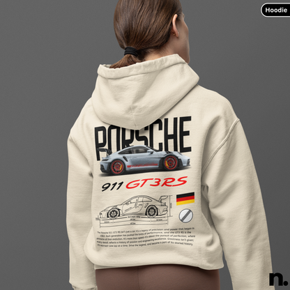 911 GT3RS Poster Style Back Design Unisex Hoodie