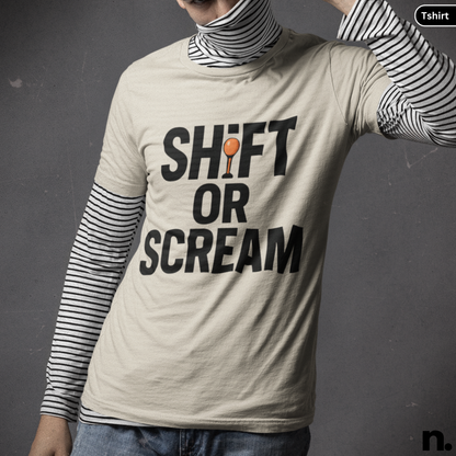 Shift or Scream Halloween Inspired Unisex Tee