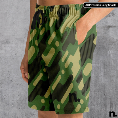 Geometric Camo Fashion Long Shorts
