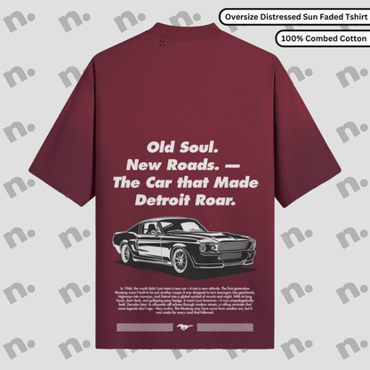 Old Soul Stang Distressed Oversized Tee