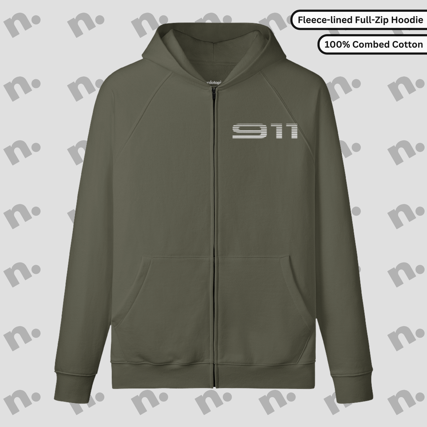 911 Legacy Inspired Full-Zip Fleece Hoodie