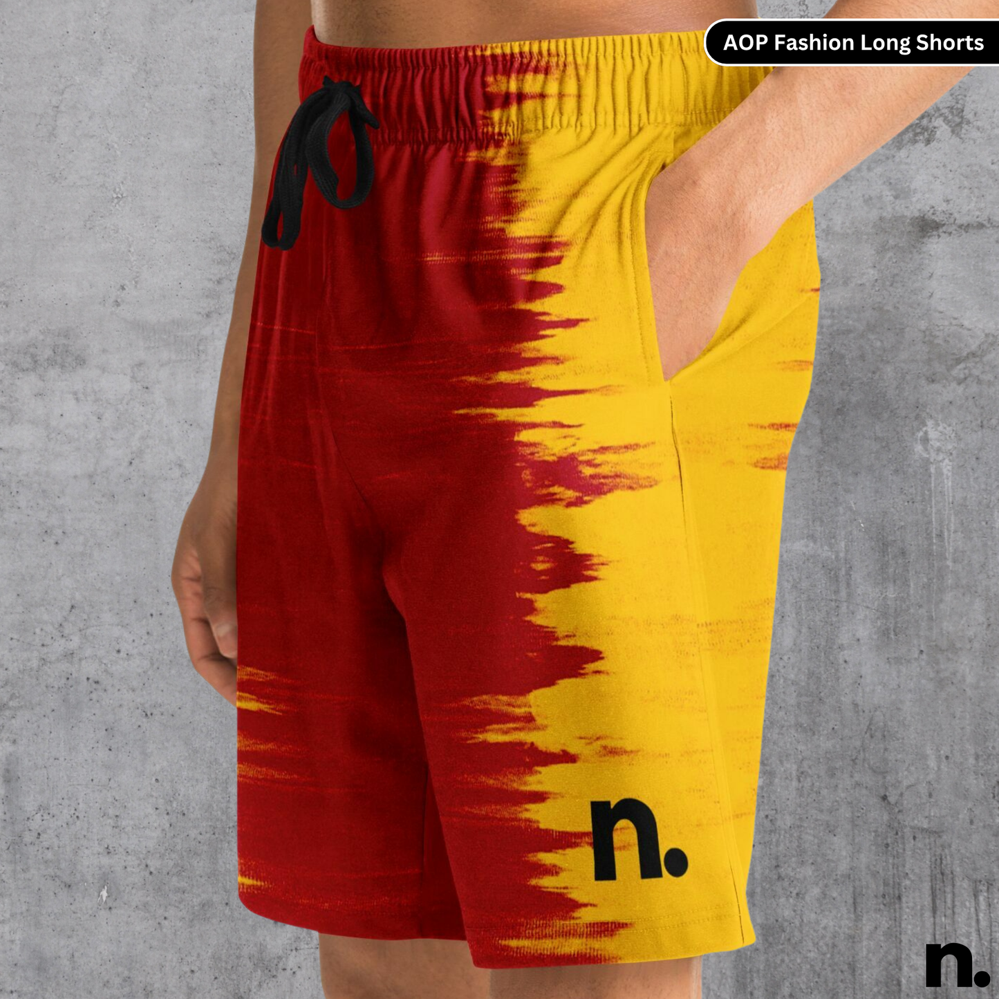 Color Diffusion Grunge Long Shorts