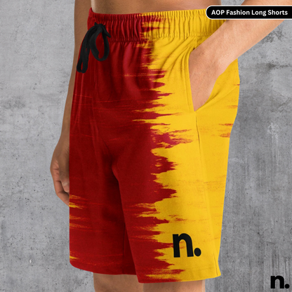 Color Diffusion Grunge Long Shorts