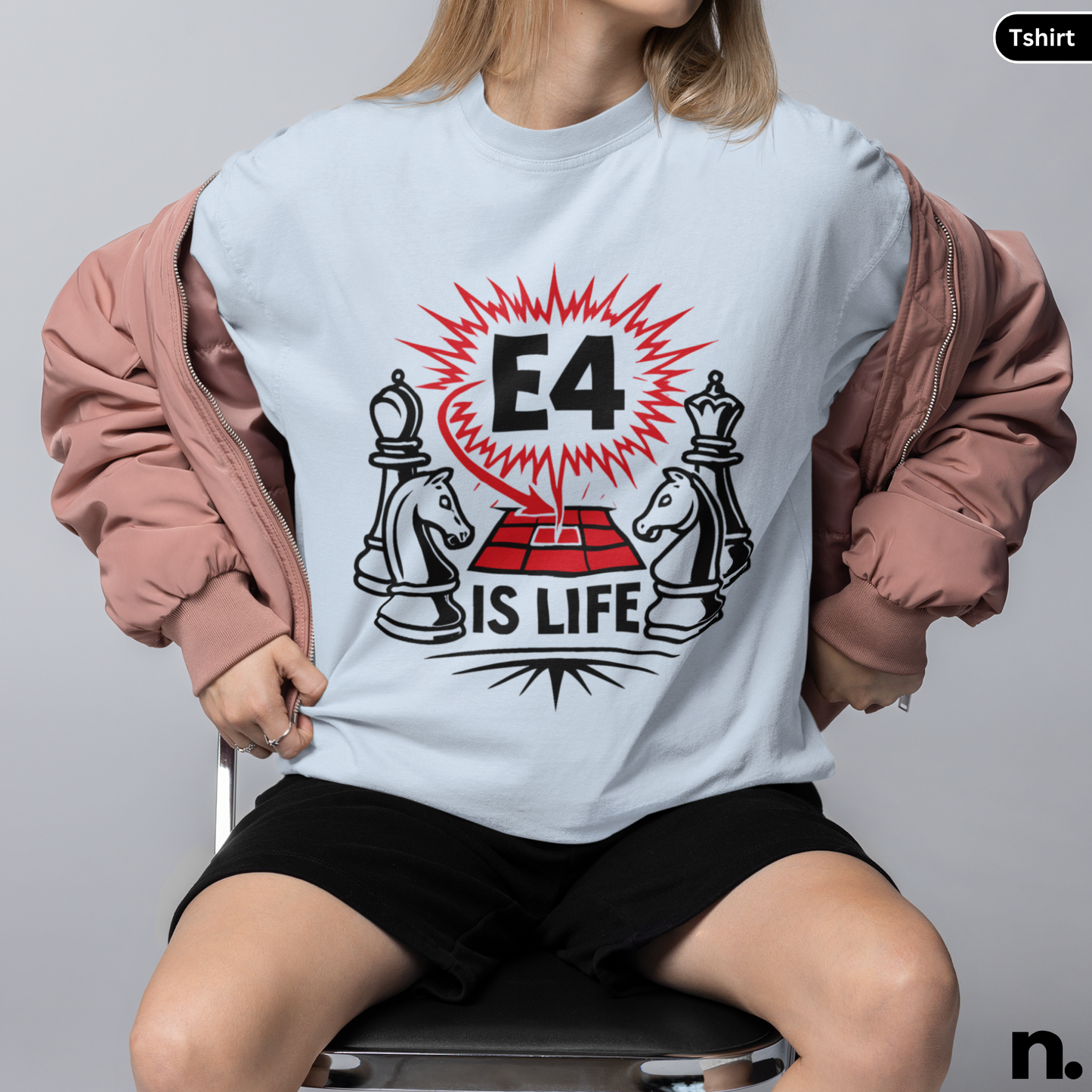E4 is Life Chess Inspired Unisex Tee