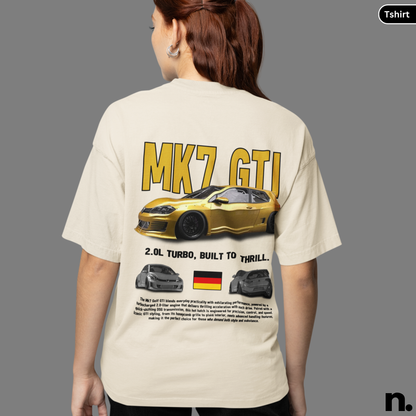 VW Golf GTI MK7 Poster Style Unisex Cotton Tee