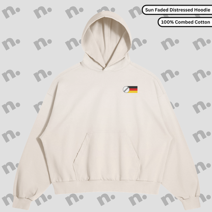 Recession Runner Sud Faded Distressed Premium Hoodie