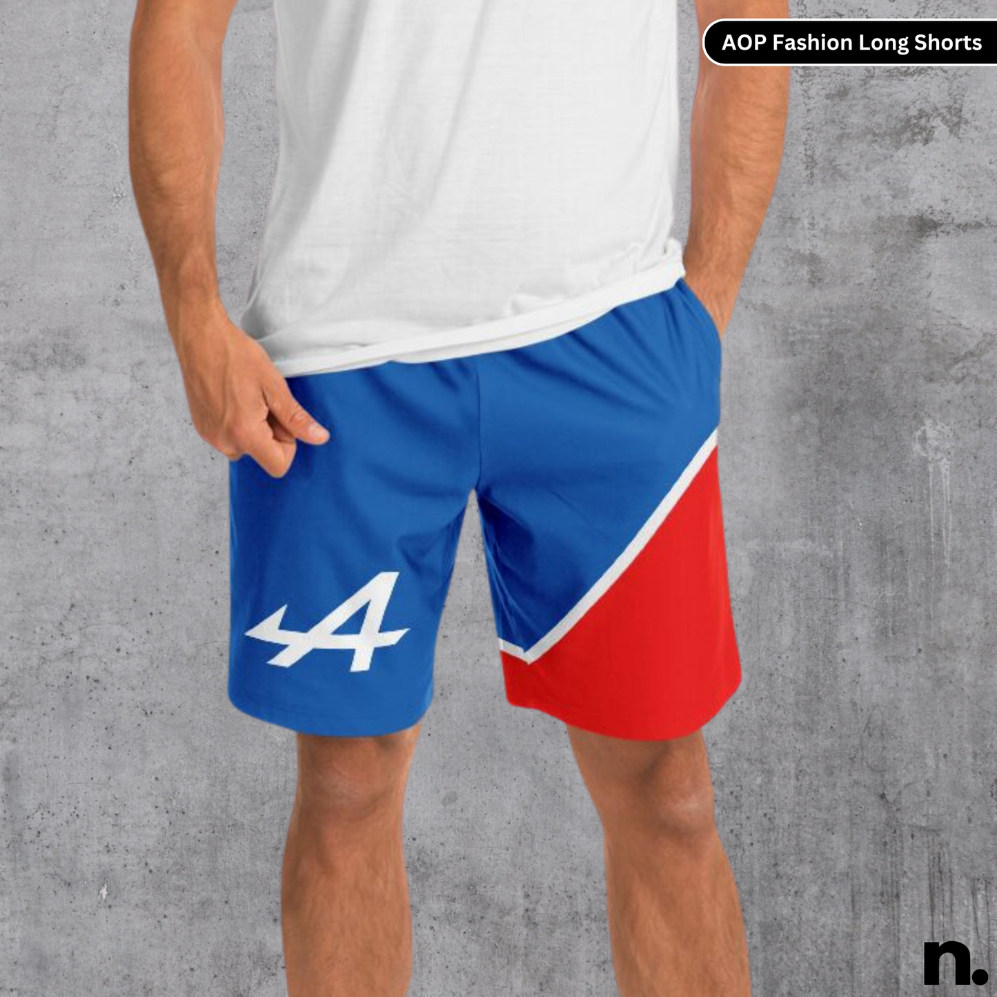 Alpine F1 Inspired Long Shorts