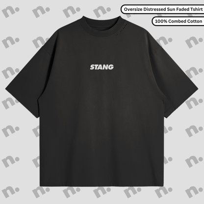 Old Soul Stang Distressed Oversized Tee