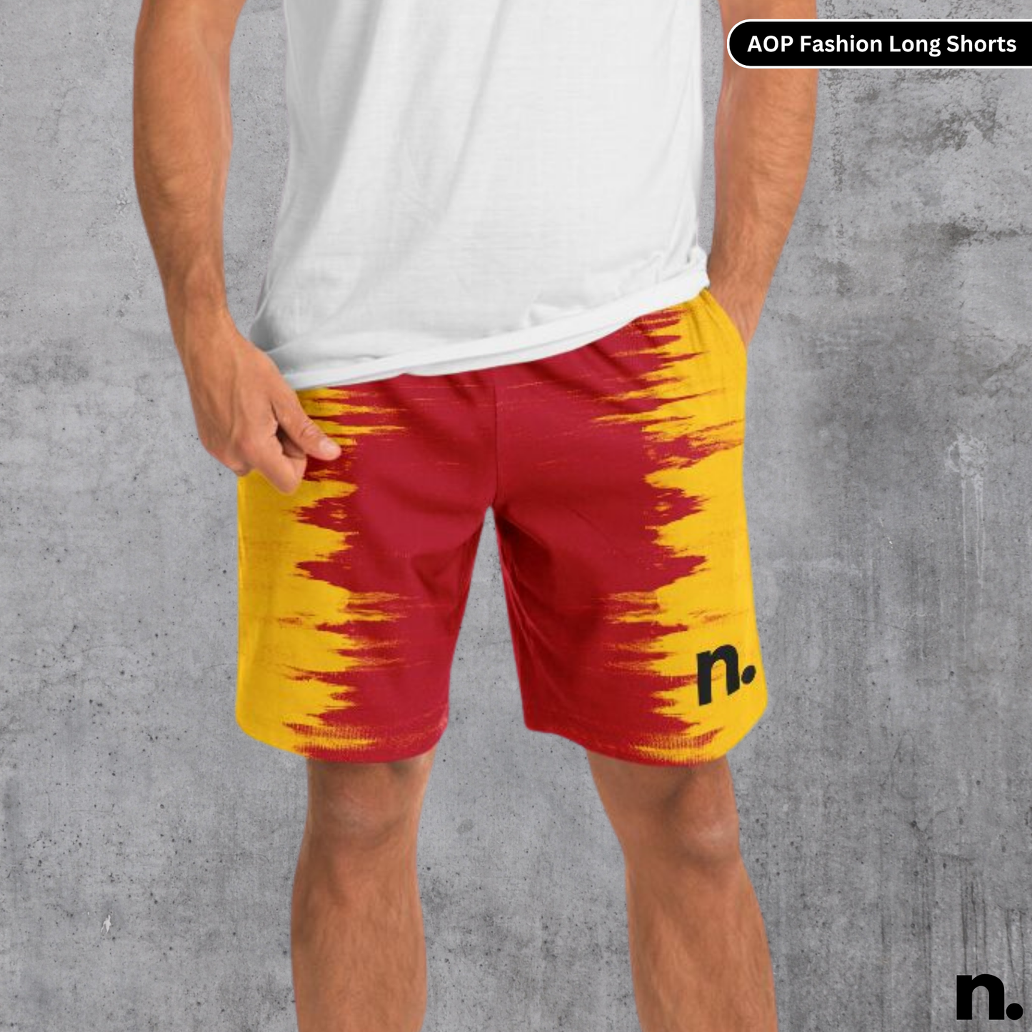 Color Diffusion Grunge Long Shorts