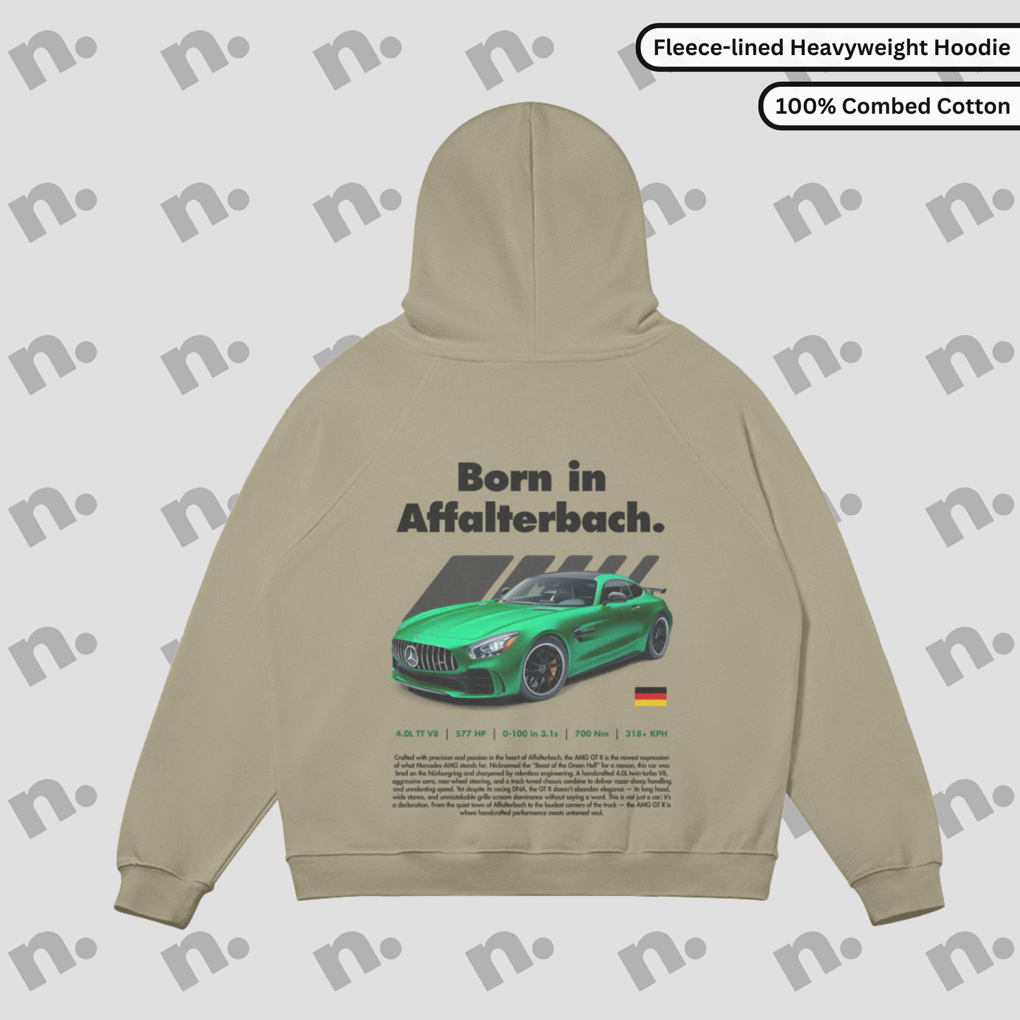 Born in Affalterbach Fleece-lined Premium Pullover Hoodie
