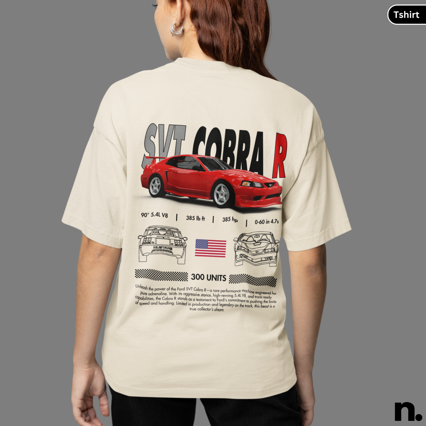 American Muscle Cobra R Poster Style T-shirt