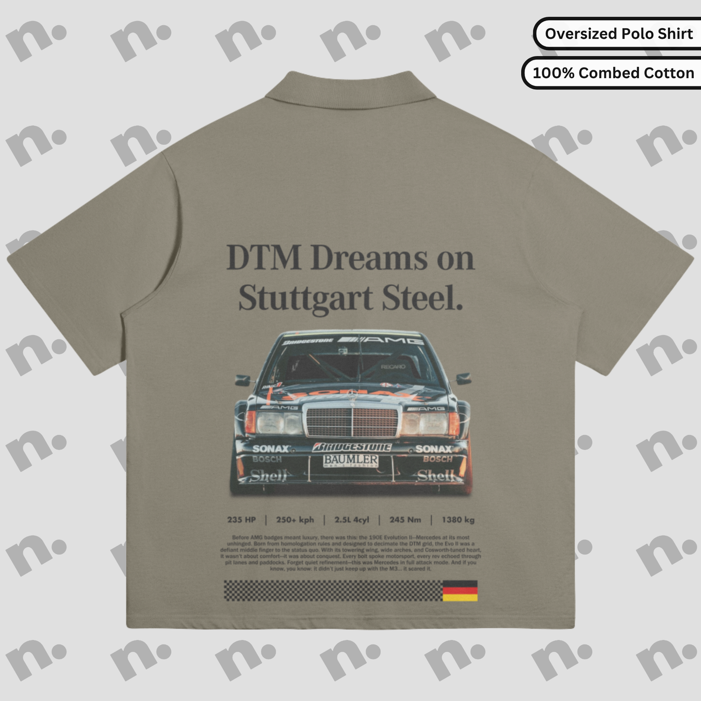 DTM Dreams on Stuttgart Steel – Oversized Polo Shirt