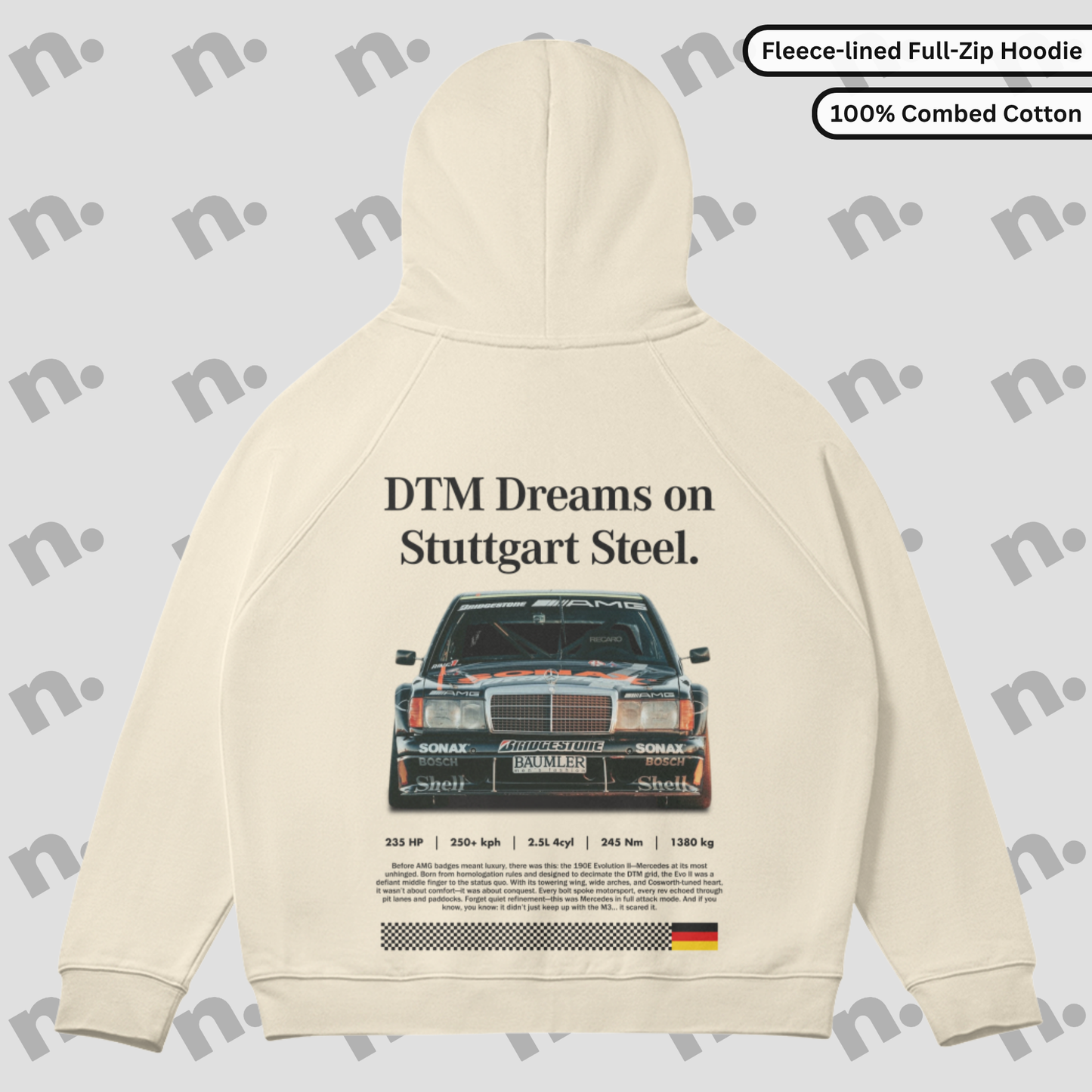 DTM Dreams on Stuttgart Steel – Full-Zip Hoodie