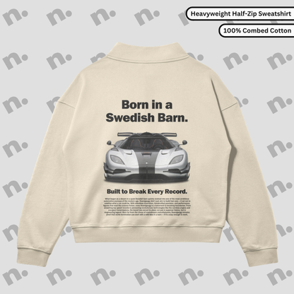 One Inspired Half-Zip Stand Collar Premium Sweatshirt