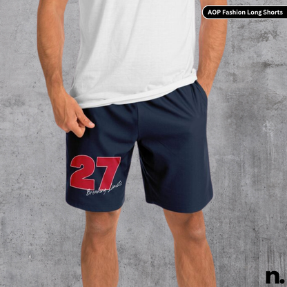 Racing Inspired Number #27 Personalized Fashion Long Shorts