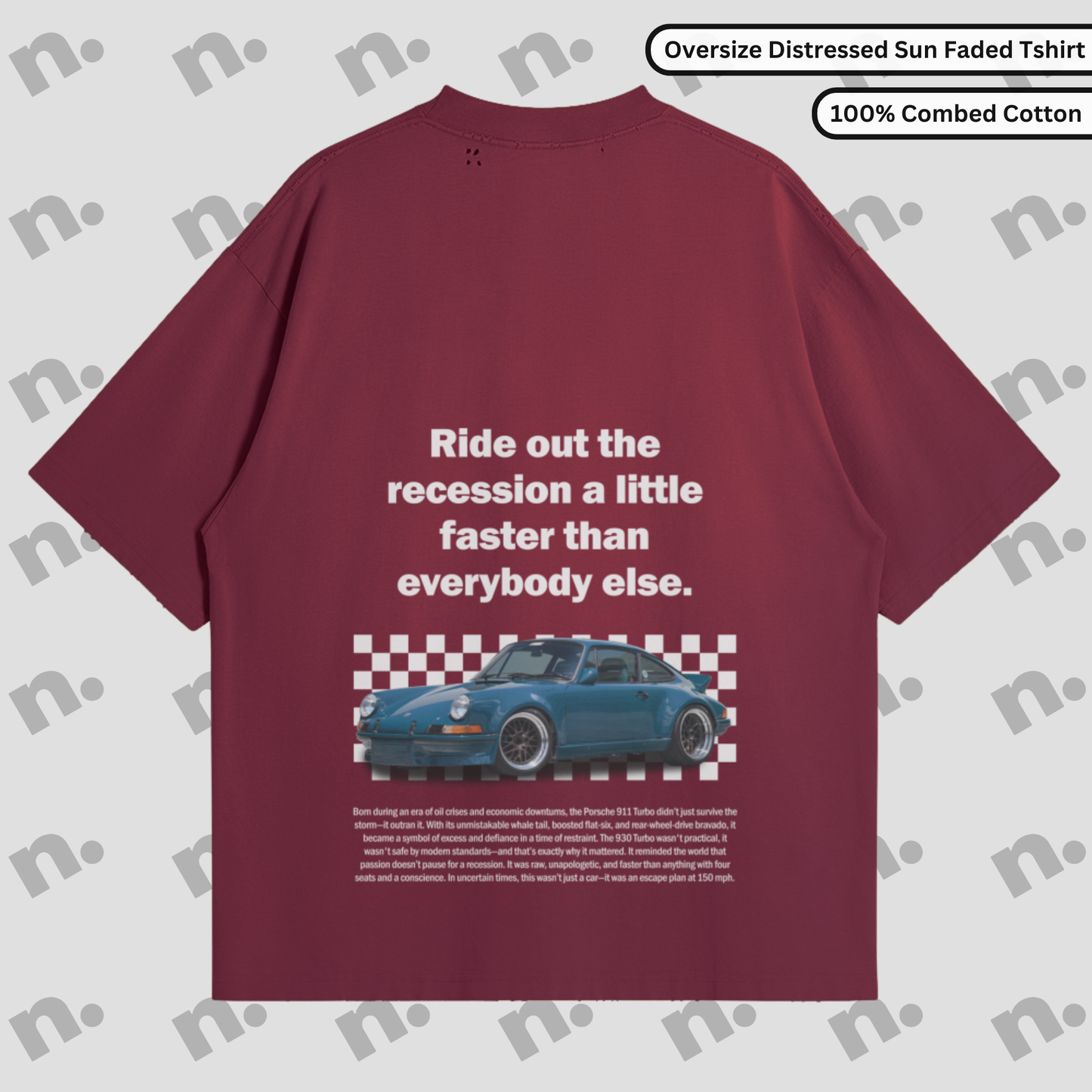 Recession Runner – Classic Turbo Distressed Sun Faded Premium T-shirt