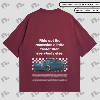 Recession Runner – Classic Turbo Distressed Sun Faded Premium T-shirt