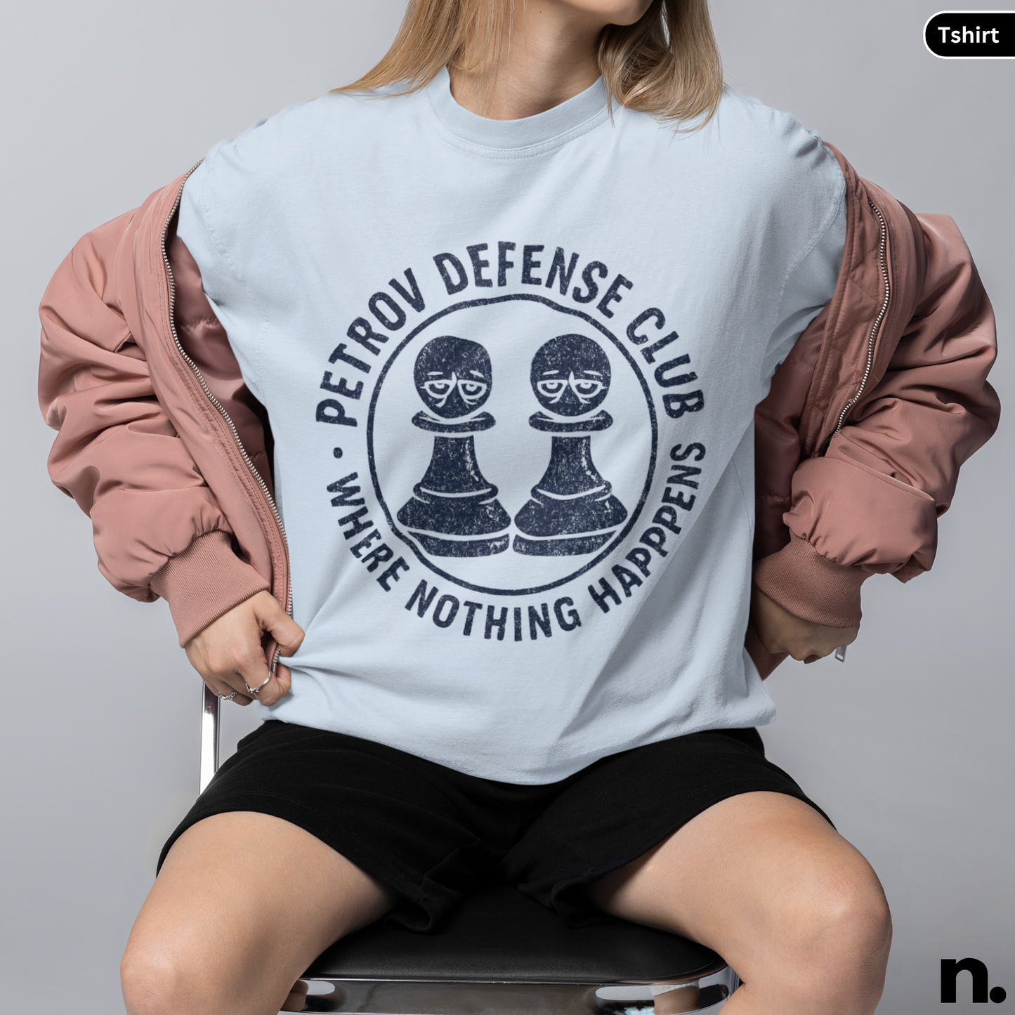 Petrov Defense Club Chess Inspired Unisex Tee