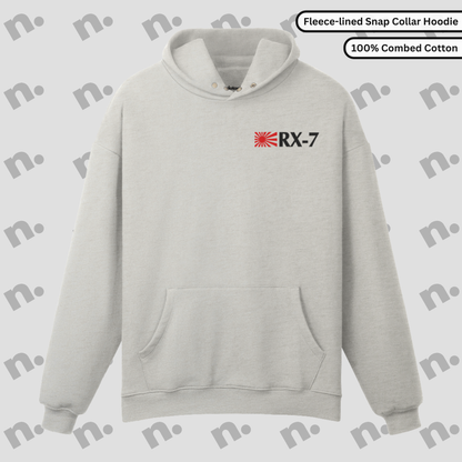 Turbocharged Trauma Since ’93 – RX-7 Snap Collar Premium Hoodie