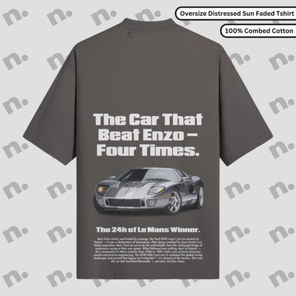 The Car That Beat Enzo Oversized Sun Faded Distressed Tee