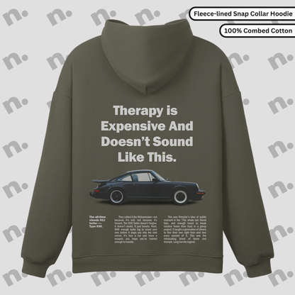 911 Therapy Snap Collar Fleece-Lined Hoodie