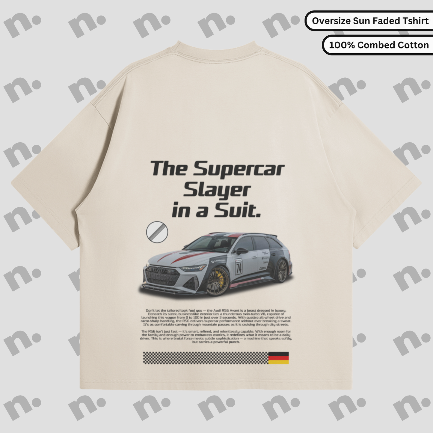 Supercar Slayer RS-6 Inspired Sun Faded Premium T-shirt