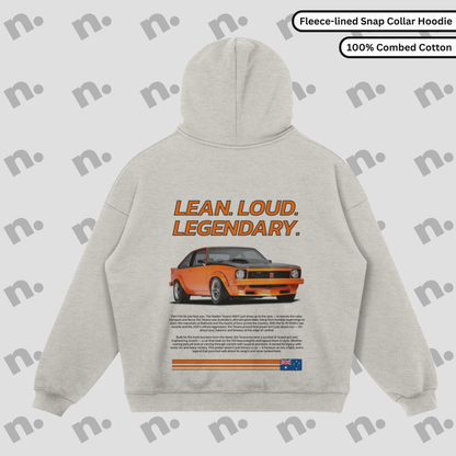 LEAN. LOUD. LEGENDARY. – Aussie Heritage Snap Collar Premium Hoodie