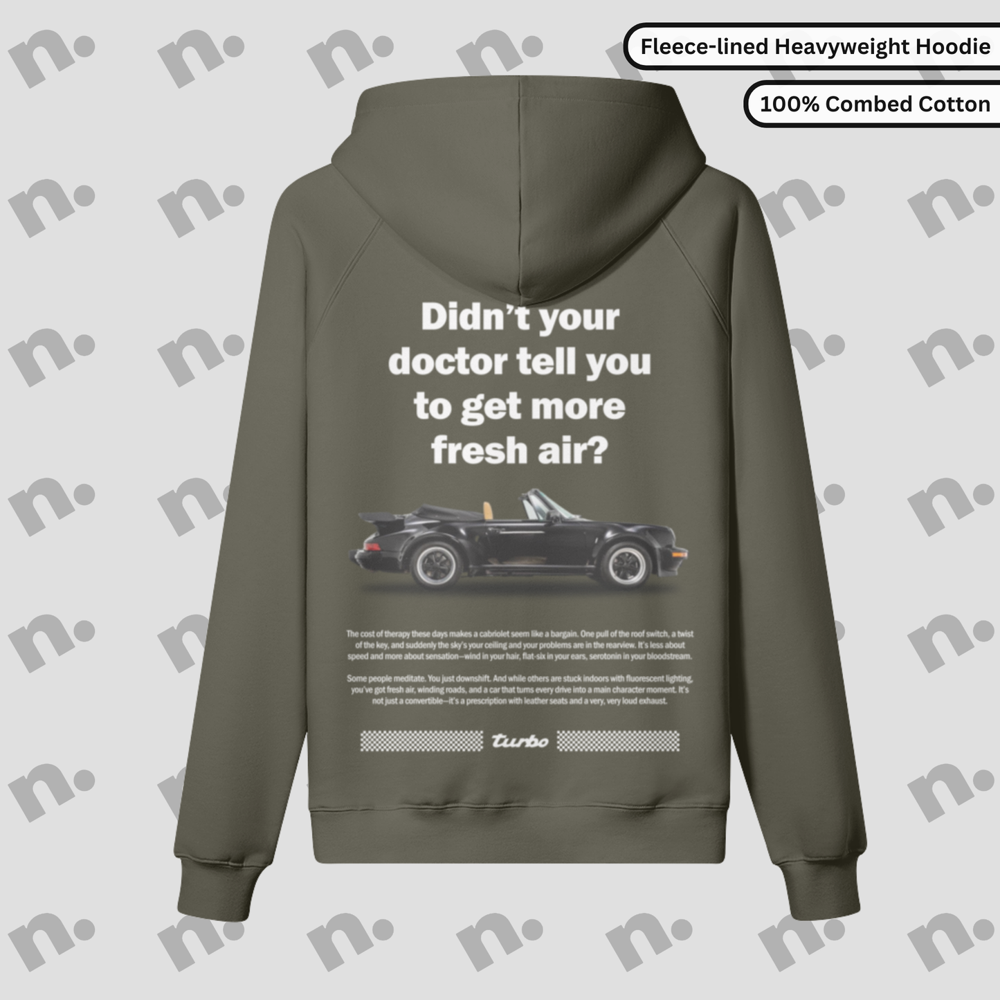 911 Convertible-Inspired Fleece--lined Premium Hoodie