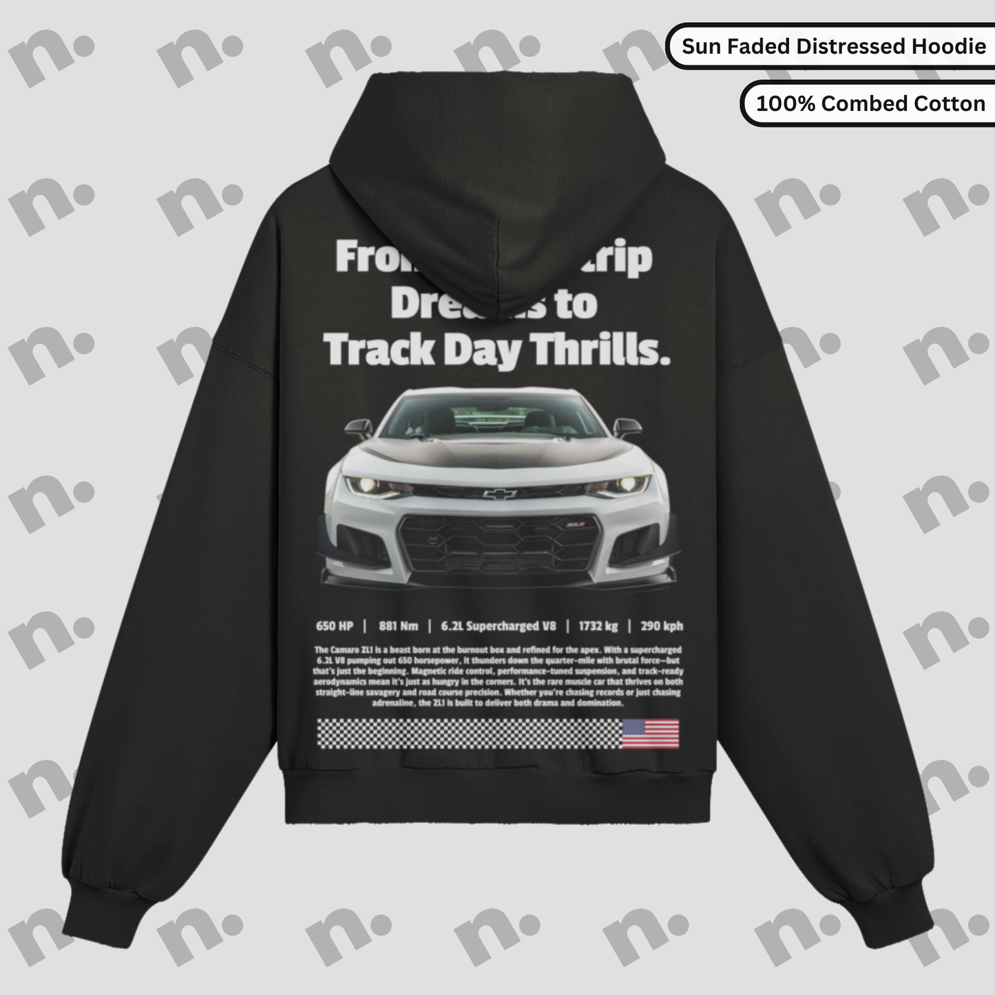 Chevy Distressed Premium Heavyweight Hoodie