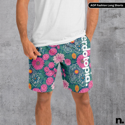 Nerdotopia Floral Pattern Long Shorts
